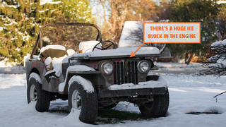 I'm Trying To Save My World War II Jeep Engine After Filling It With A Huge Ice Block